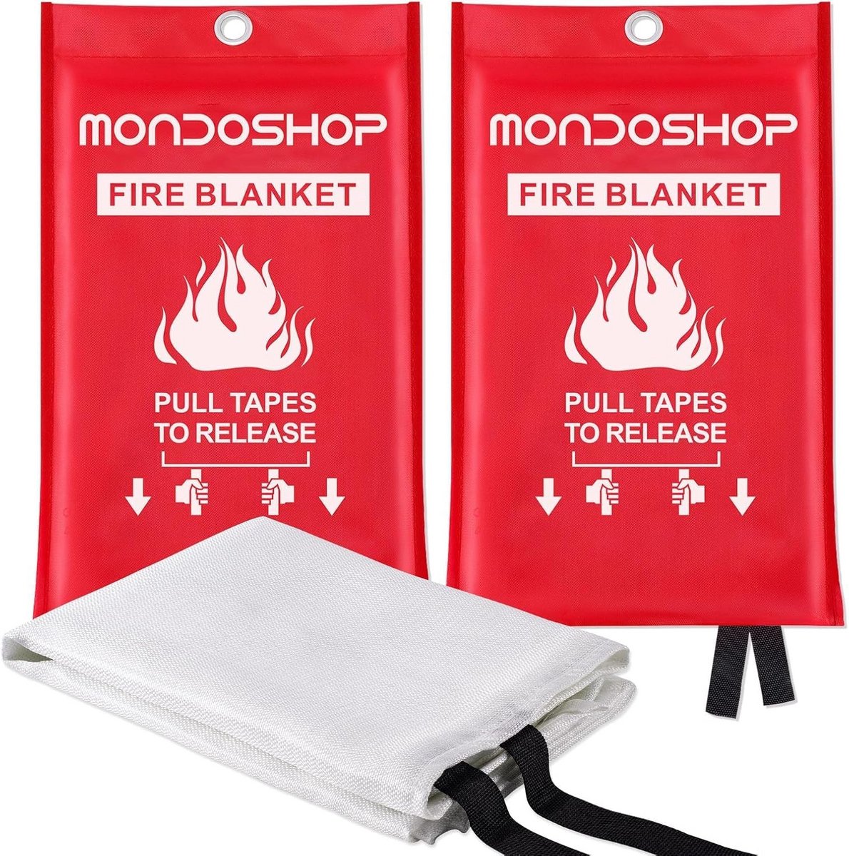Branddeken Noodsituatie Glasvezel - Set van 2 - Geschikt voor Keuken en Huis