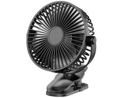 WiseGoods Premium Draagbare Ventilator Oplaadbaar Met Clip - Lichtgewicht Voor Desktop -…