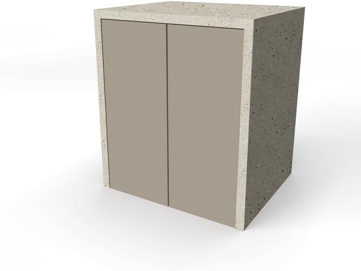 Wasmachinekast met 2 deuren voor wasmachine of droger, ruimtebesparend