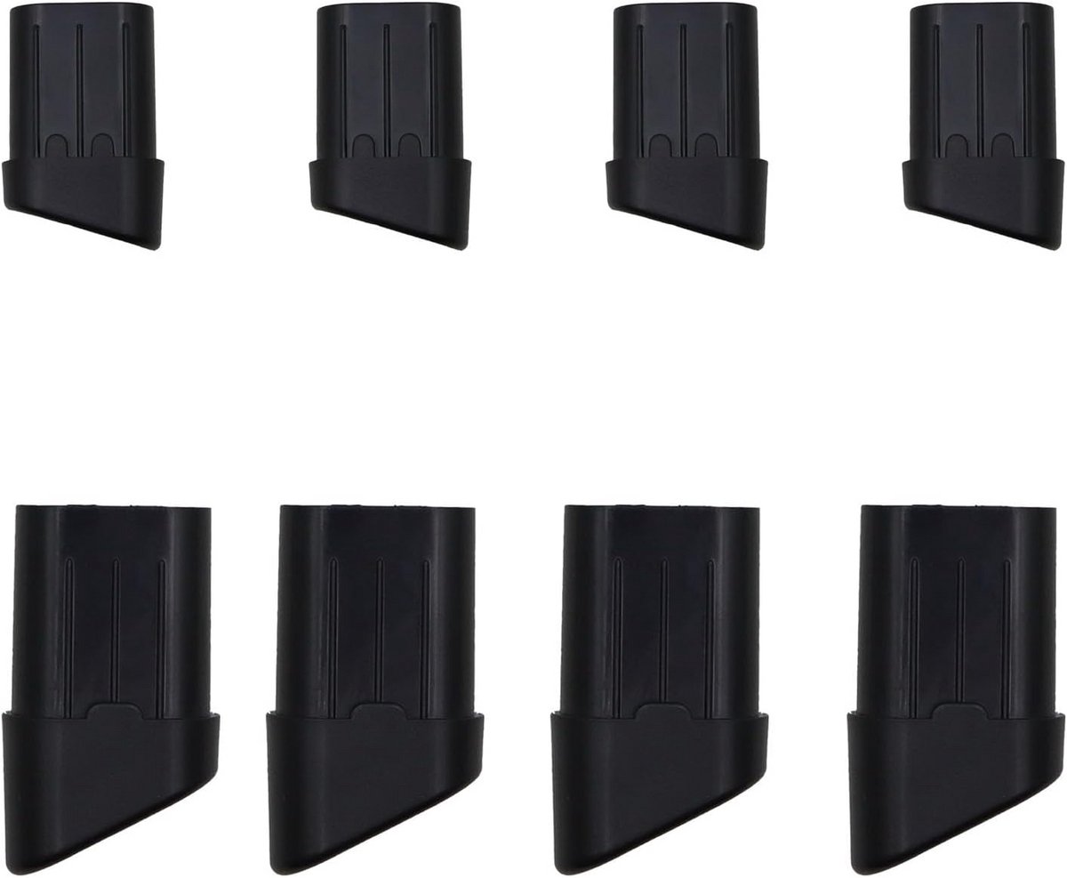 Zware ABS Stoelpoot Beschermers Zwart - 8 Stuks Antislip Vloerglijders voor Vierkante Poten