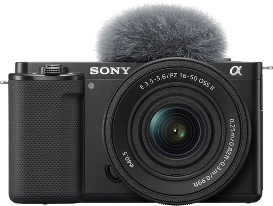 Sony ZV-E10 + E PZ 16-50mm F3.5-5.6 OSS II MILC 24,2 MP CMOS 6000 x 4000 Pixels Zwart