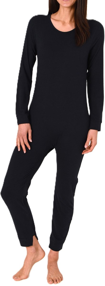 Normann Voedingsbody lange mouw – UNISEX – body uit één stuk met beenritssluiting navy
