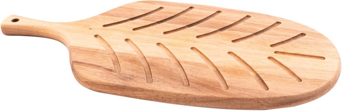 Houten Serveerplank met Acacia Houten Handvat - Keuken Accessoire voor Hapjes en Borrel