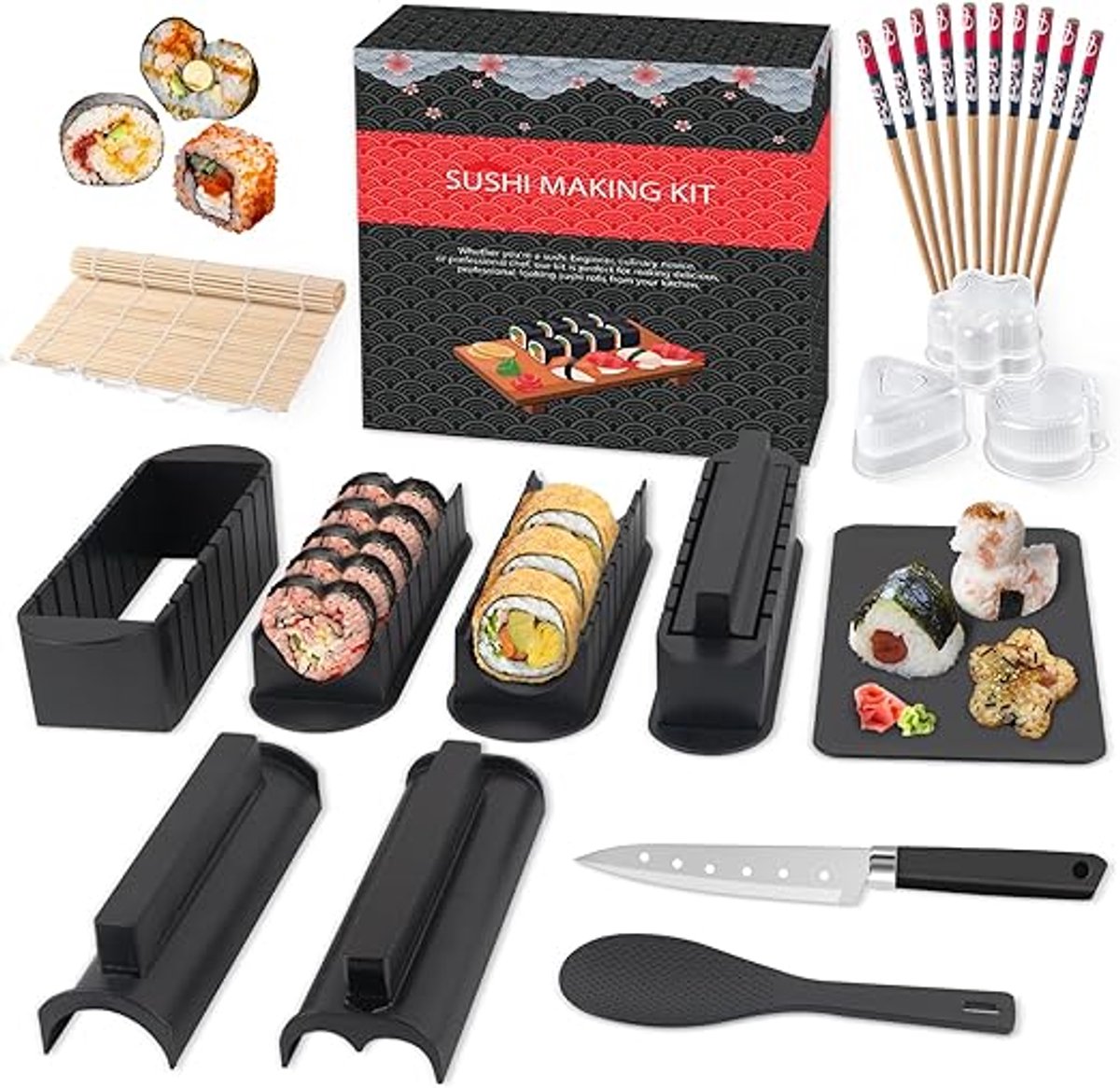 Sushimaker set, 20-delig kit - Wit