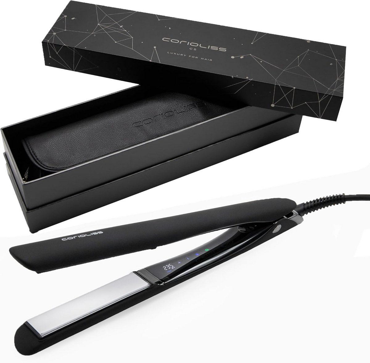 Professionele Stijltang met Titanium Platen en Digitale Temperatuurinstelling