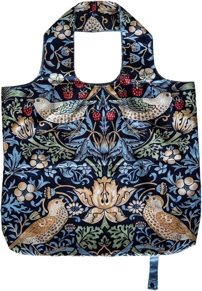 Grote Herbruikbare Opvouwbare Boodschappentas met Originele William Morris Dessins