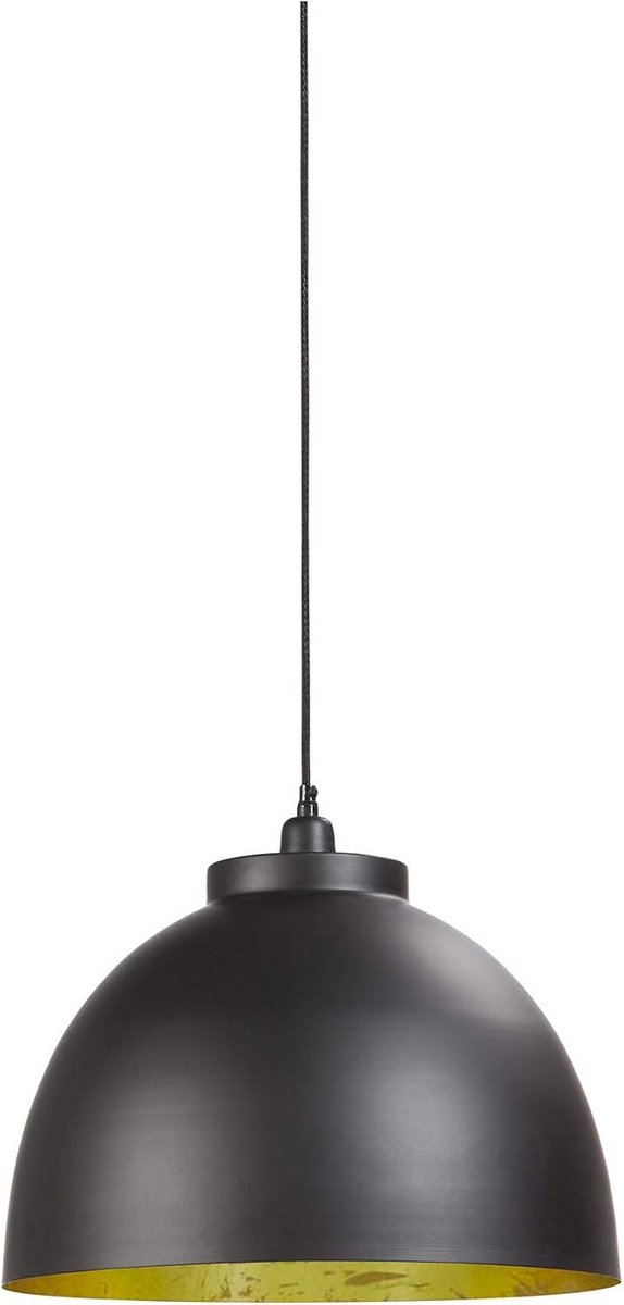 Ronde Zwarte Metalen Hanglamp Ø45cm - Stijlvolle Plafondlamp voor Eettafel en Woonkamer