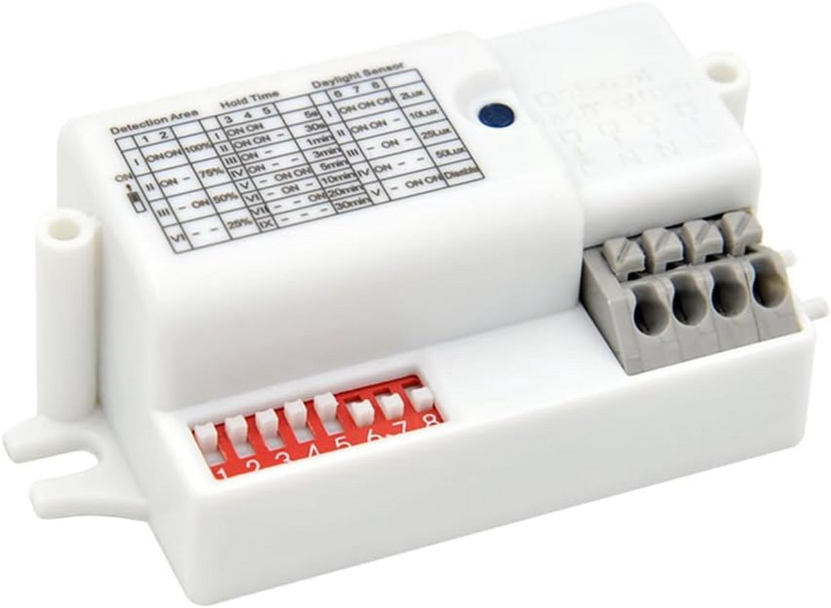 Magnetron Bewegingssensor 5.8 GHz voor Binnen – 220V Aan/Uit Schakelaar voor Plafond- en LED Verlichting