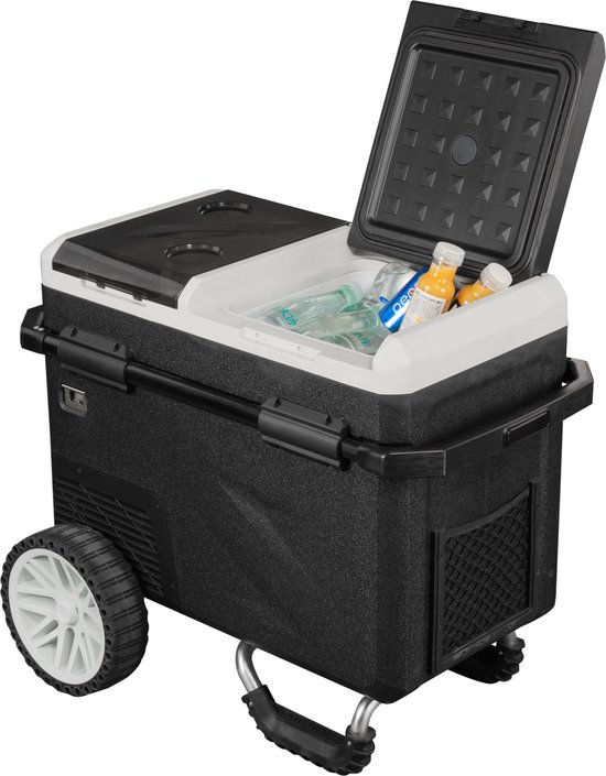 Steamy-E Single Zone Roller Elektrische Compressor Koelbox Op Wielen - Single Zone - 36 liter - Inclusief ijsblokjesmaker! -12V en 230V - voor auto en camping - Zwart van Merkloos — afbeelding 3