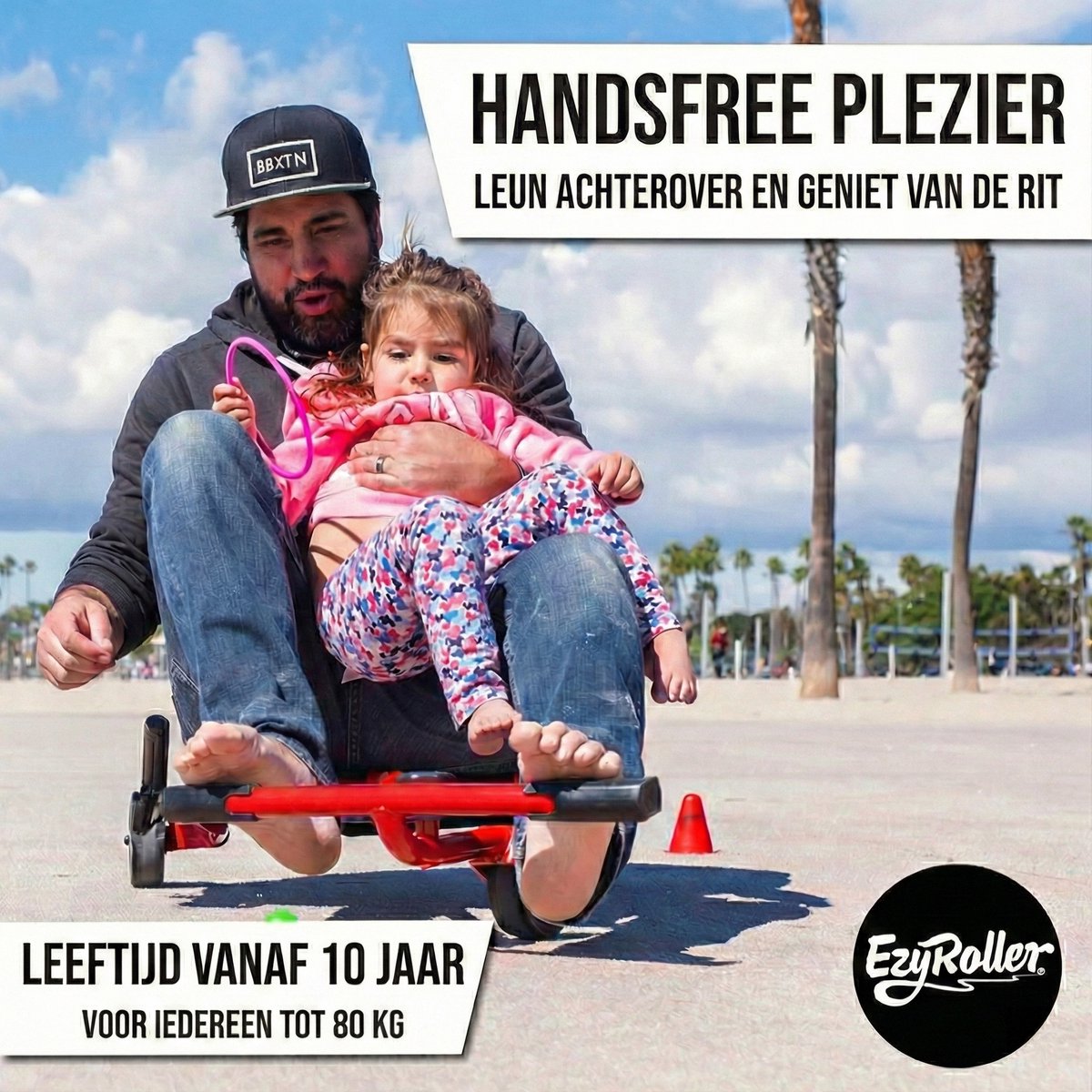 EzyRoller Pro X skelter - Waveroller van 10 tot 17+ jaar - Vanaf 135 cm en tot 80 kg - Verstelbare driewieler - Roze — afbeelding 5