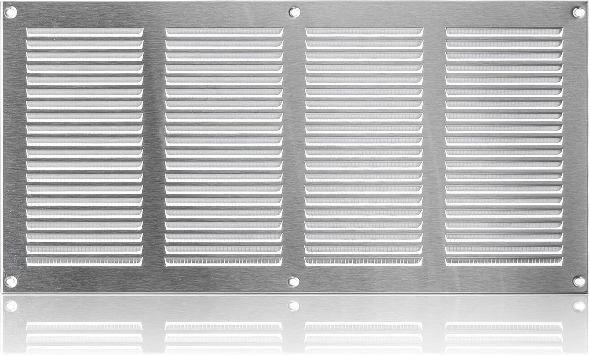 RVS Ventilatie Rooster 400x200mm met Muggenhor