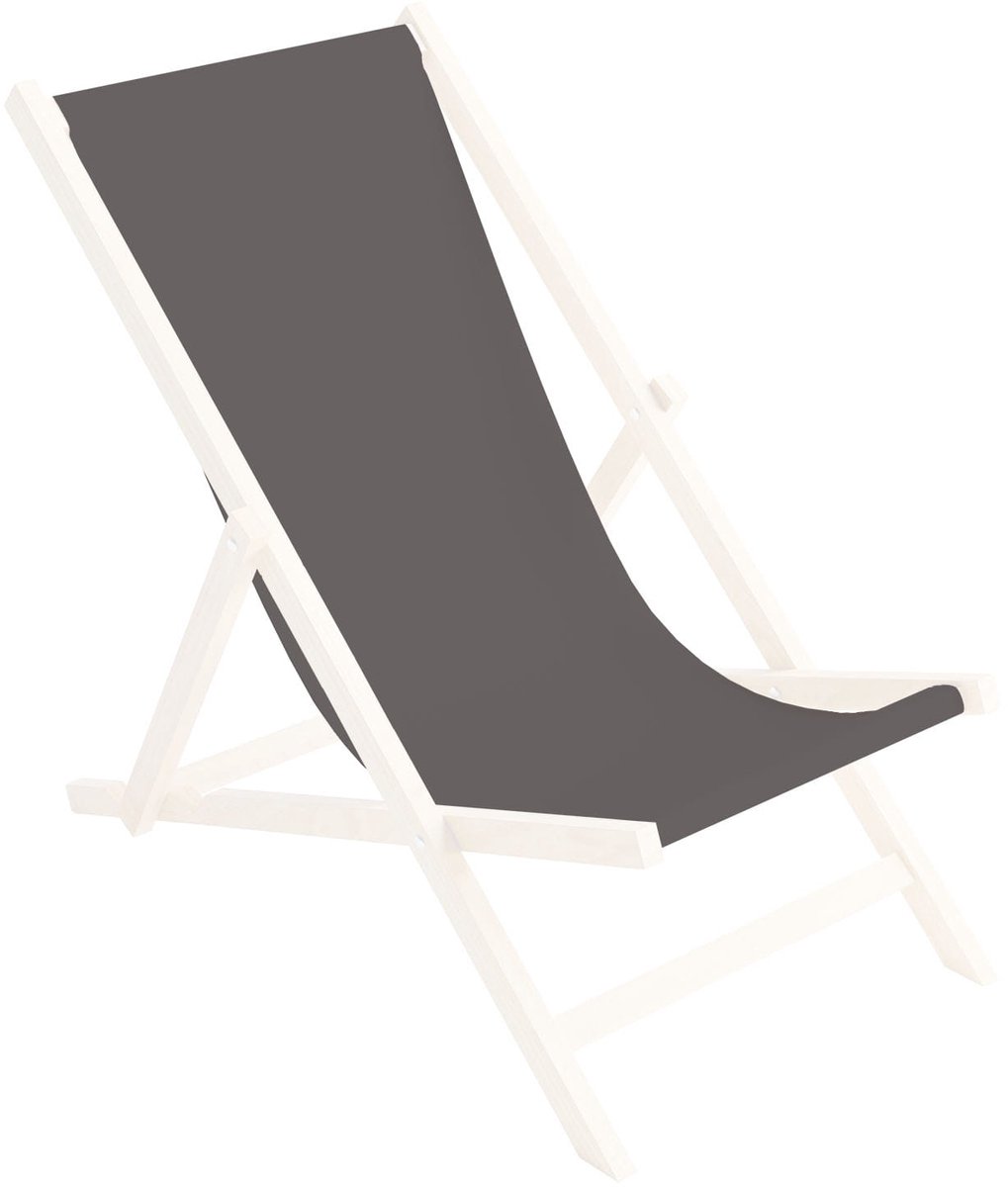 FEROCITY - Vervangbare stoffen hoes voor ligstoel - voor een houten opklapbare ligstoel - Zonder houten stokken - 110 x 45 cm - Polyester - Grijs