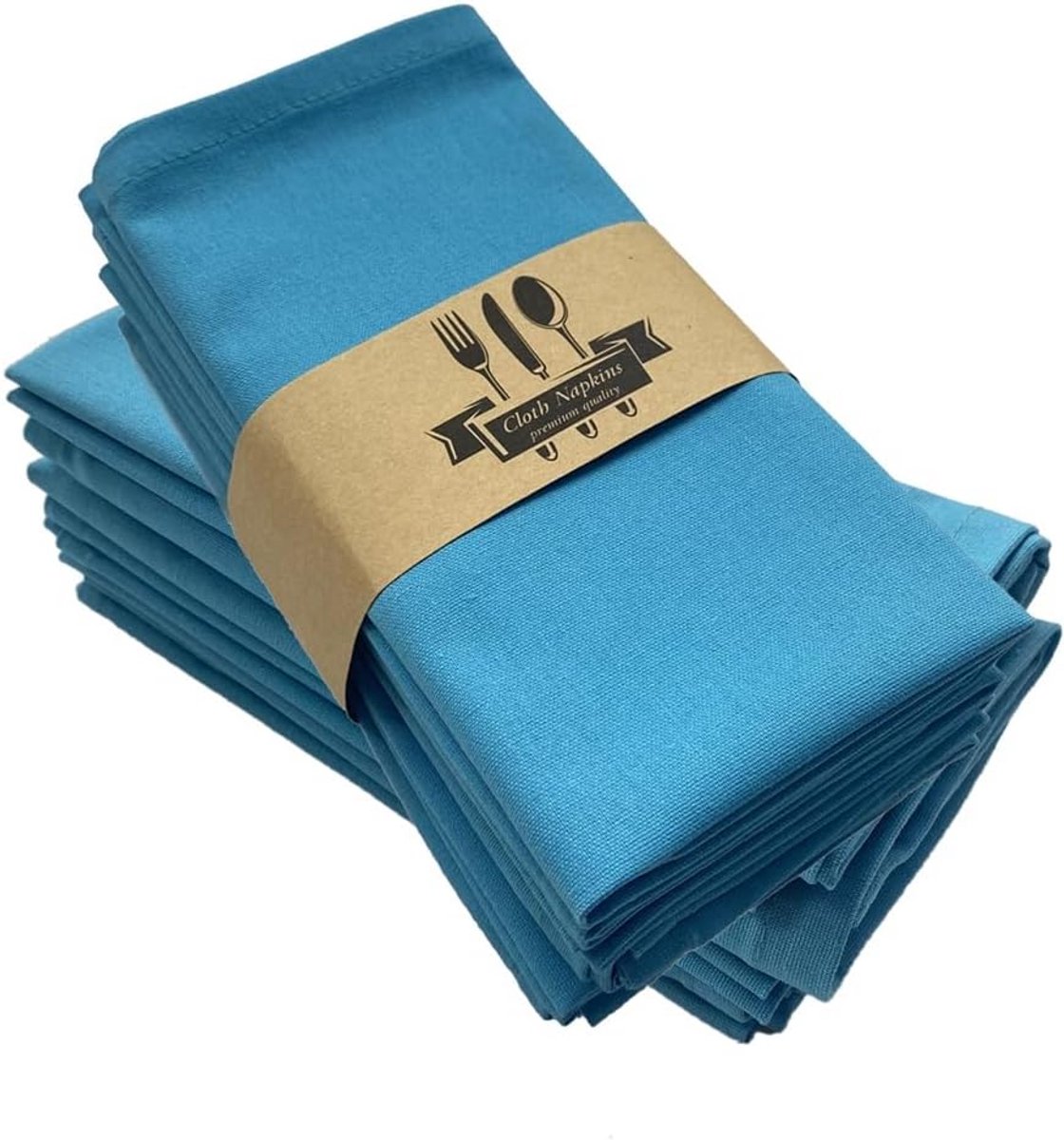 Set van 4 Linnen Stoffen Servetten 40x40 cm Wasbaar Tafeltextiel