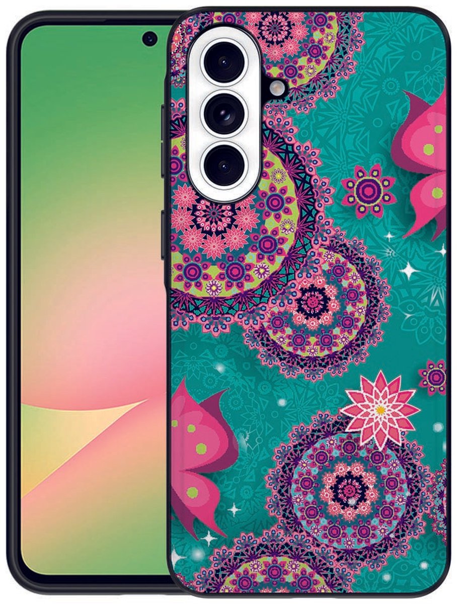 Backcover Hoesje Samsung Galaxy A57 Cirkels en Vlinders