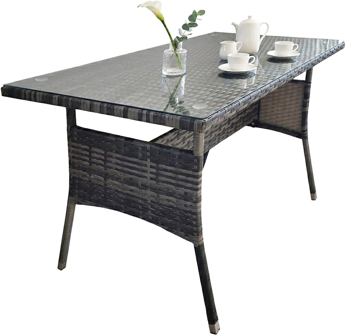 Tuintafel - 100x70x60 cm - grijs