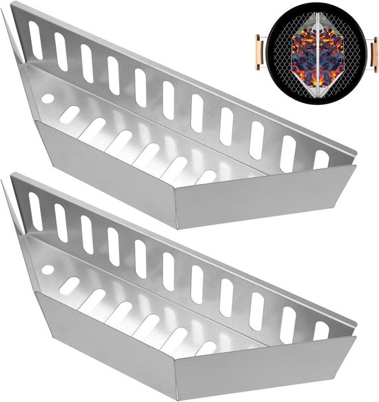 Onlyfire Houtskoolmanden (set Van 2) – Past Op 57/67 Cm Weber En Andere Kolenbranders