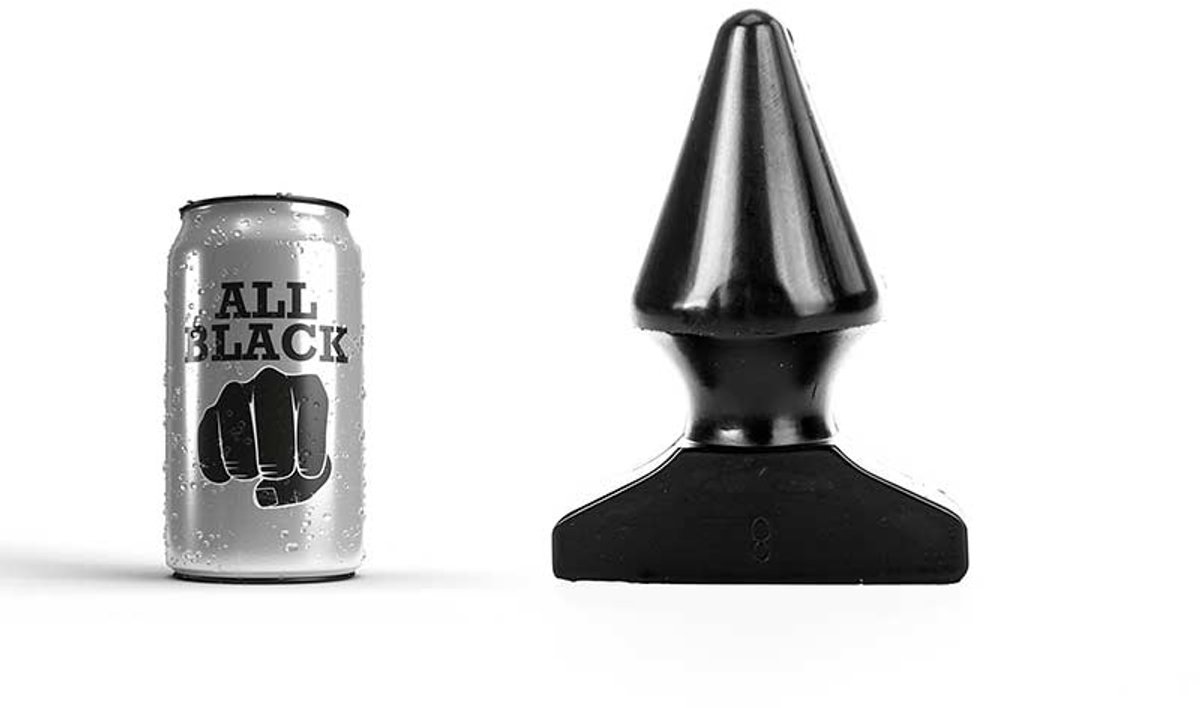 All Black - Extreme Anaal Plug - 18,5 x 7 cm - Zwart