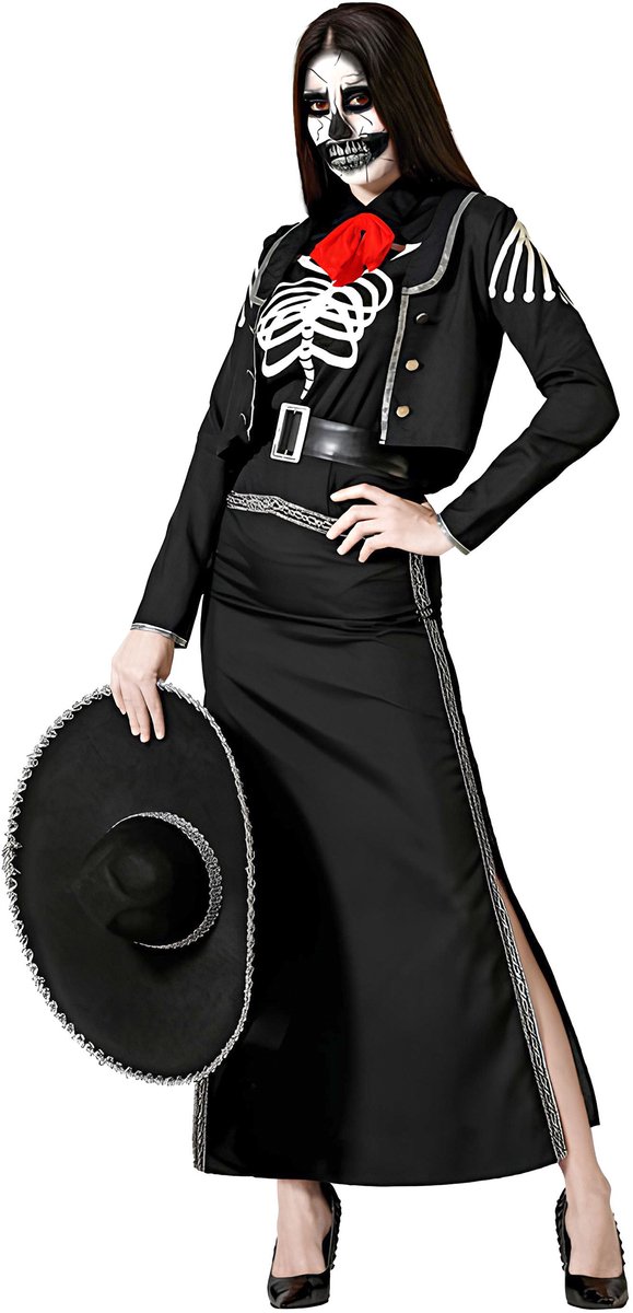 ATOSA - Verkleedpakket Dia de los Muertos voor dames - M / L