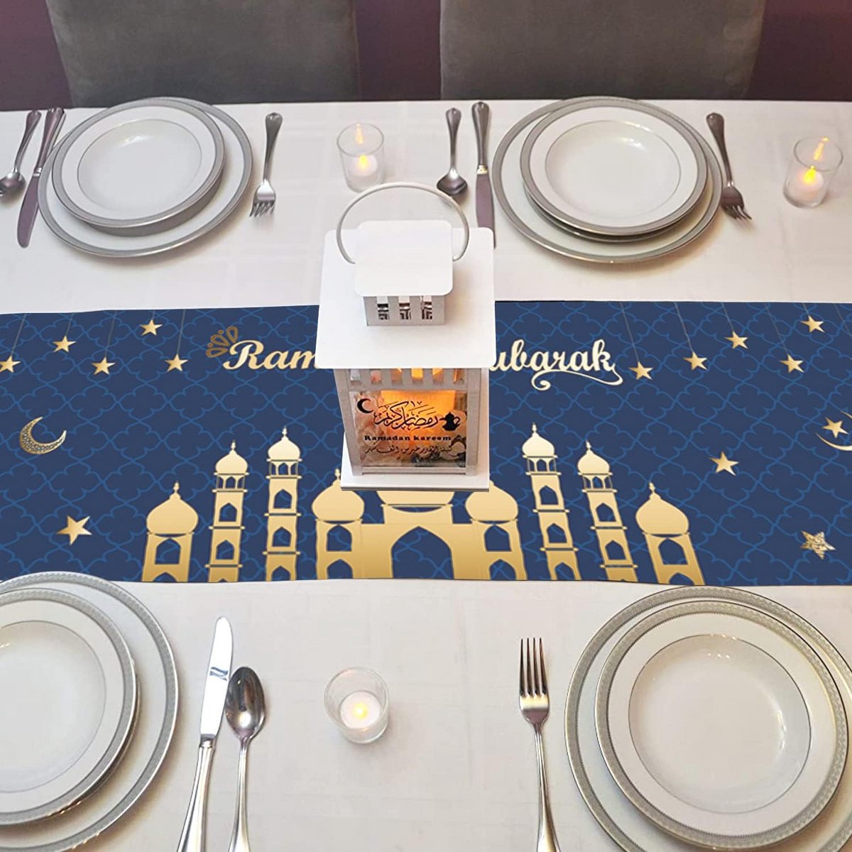 Ramadan Tafelkleed Moskee Lantaarn Decoratie Feestartikelen 35x180 cm