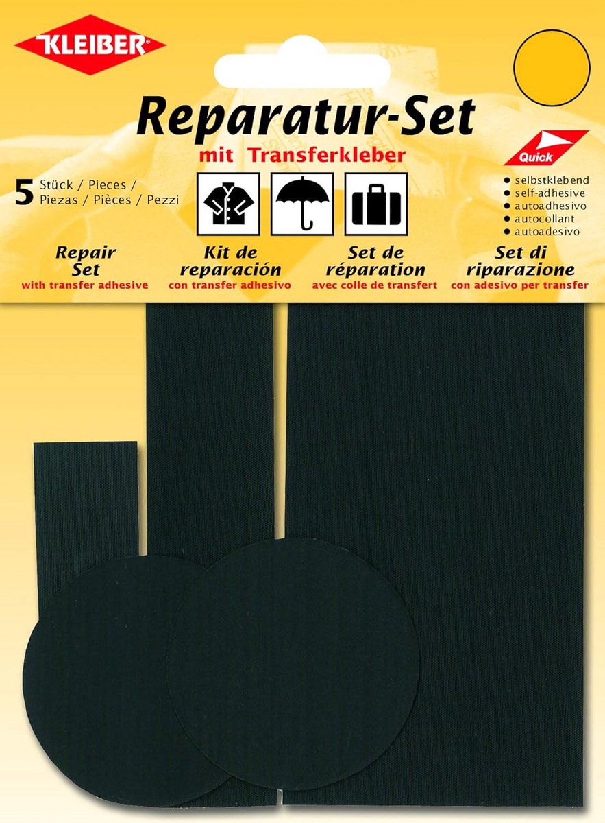 Snelreparatieset Waterdicht Polyester en Nylon voor Kleding en Tassen (5 Stuks)