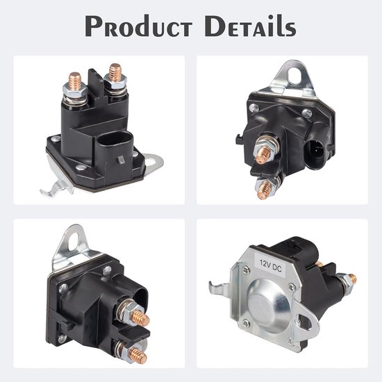 12V Starter Solenoïde Relais voor Grasmaaier en ATV Vervangend Onderdeel — afbeelding 4