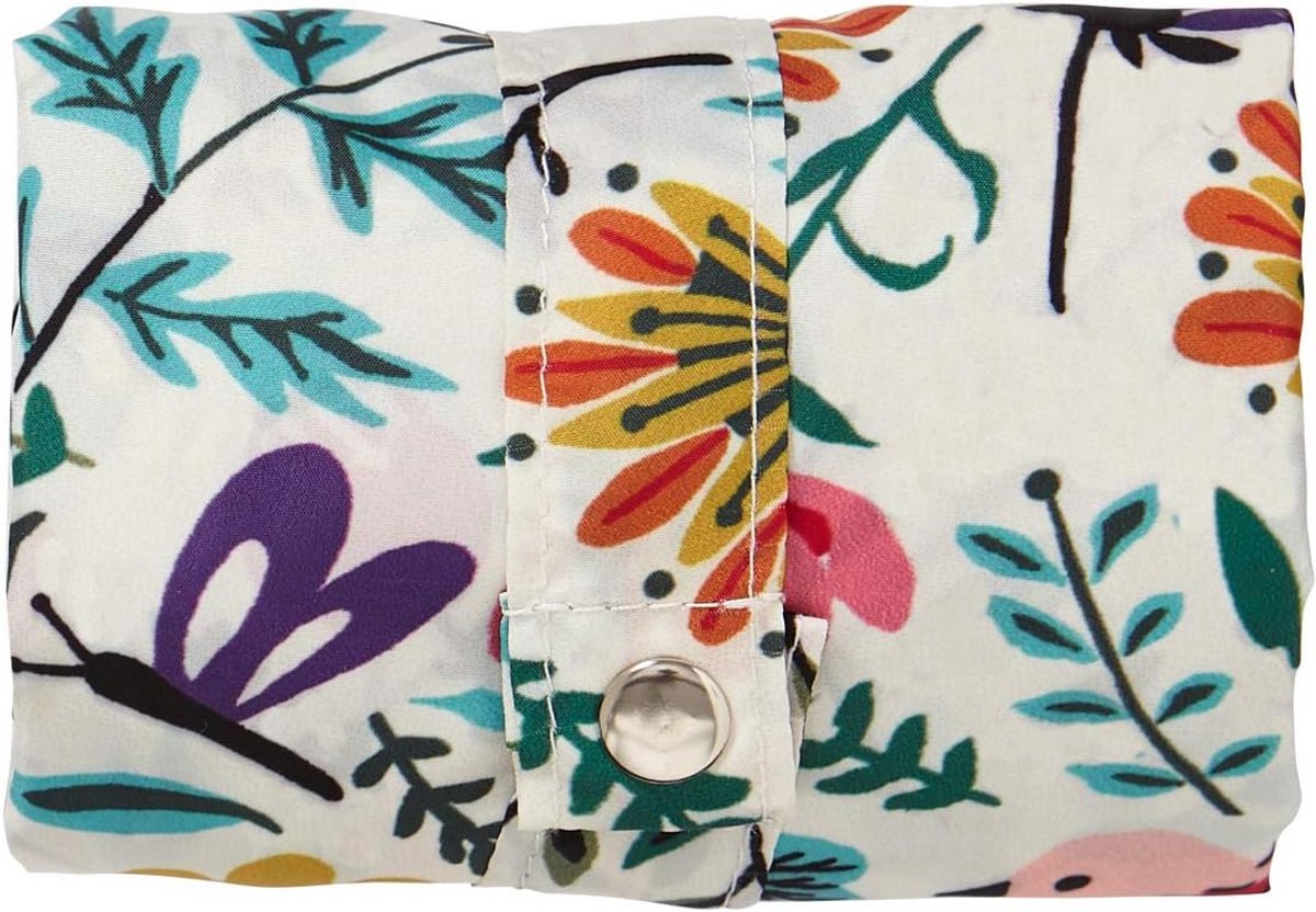 Opvouwbare Shopper Tas met Bloemenprint - Krasbestendig en Ruim