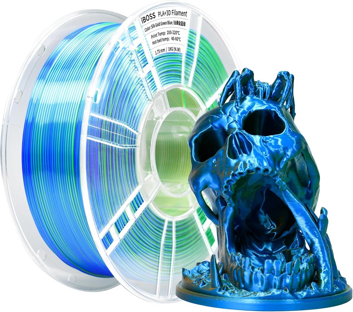 Zijdeachtig PLA+ Filament 1.75mm - 3 Kleuren - Hoge Sterkte 3D Printer Materiaal - 1kg Spoel