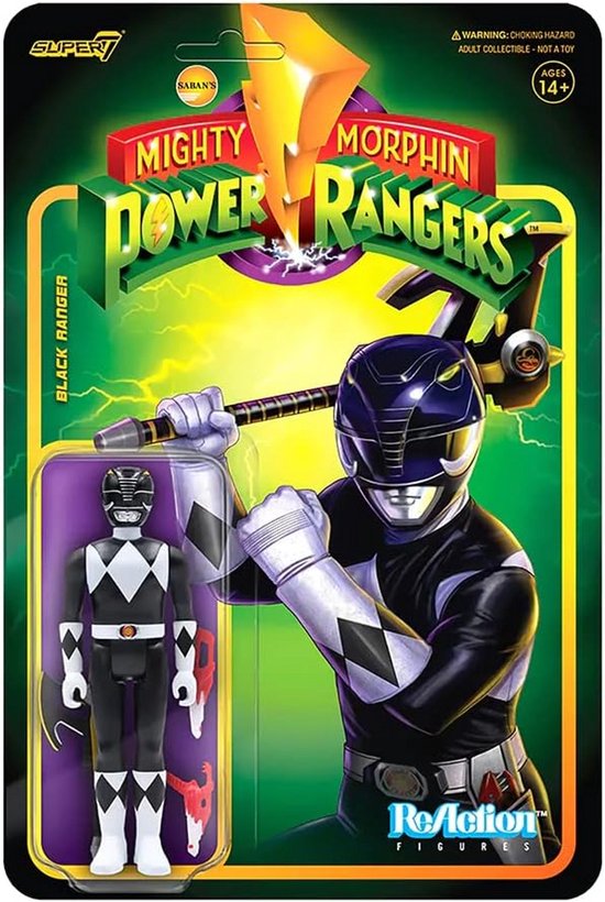 Actiefiguur Zwarte Ranger Mighty Morphin Power Rangers - 10 cm | bol