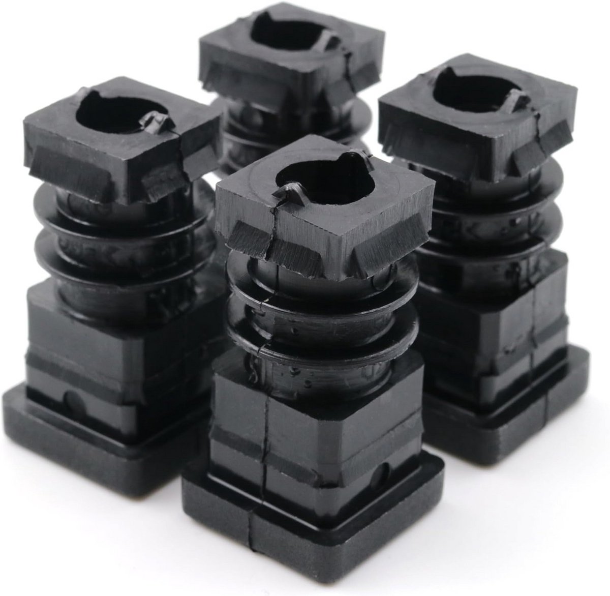 Vierkante Buisdoppen met Schroefdraad M8 voor 20x20 mm Buis (4 Stuks)