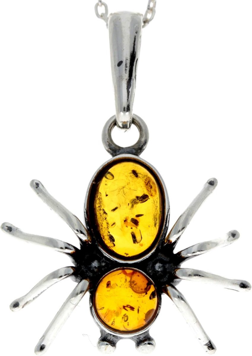 Dameshanger 925 Sterling Zilver met Echte Barnsteen