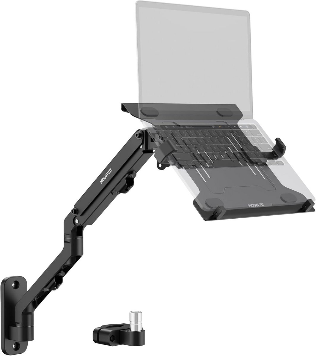 Ergonomische Laptoparm Zwenkarm voor Wandmontage of Paalbevestiging Volledig Verstelbaar