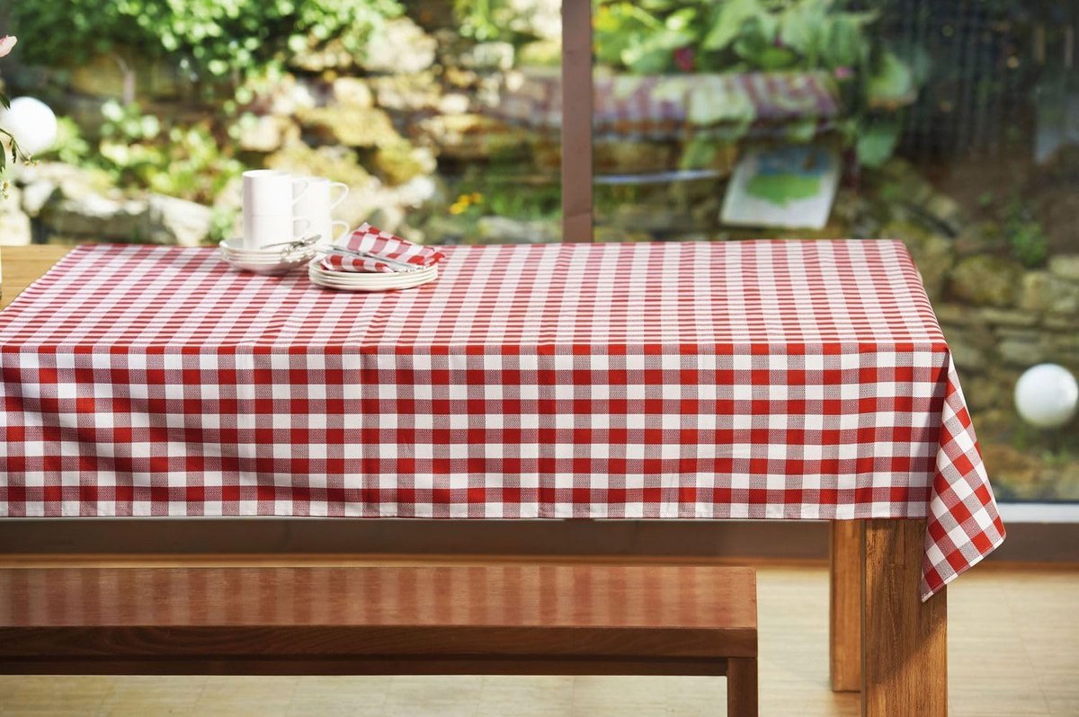 Tafelkleed Katoen Geruit 2 cm Landelijke Stijl 110x130 cm