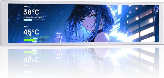 Universeel 9.16 Inch LCD Scherm met ARGB voor PC en CPU Temperatuurweergave