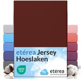 etérea Hoeslaken Jersey 90x200 - 100x200 cm Oekotex Made in Green - 100% coton - Bordeaux