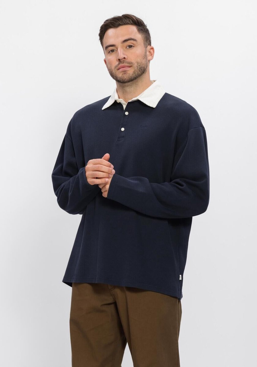 Forét Match Rugby Structured Sweatshirt Heren - Polo shirt - Donkerblauw - Maat XXL
