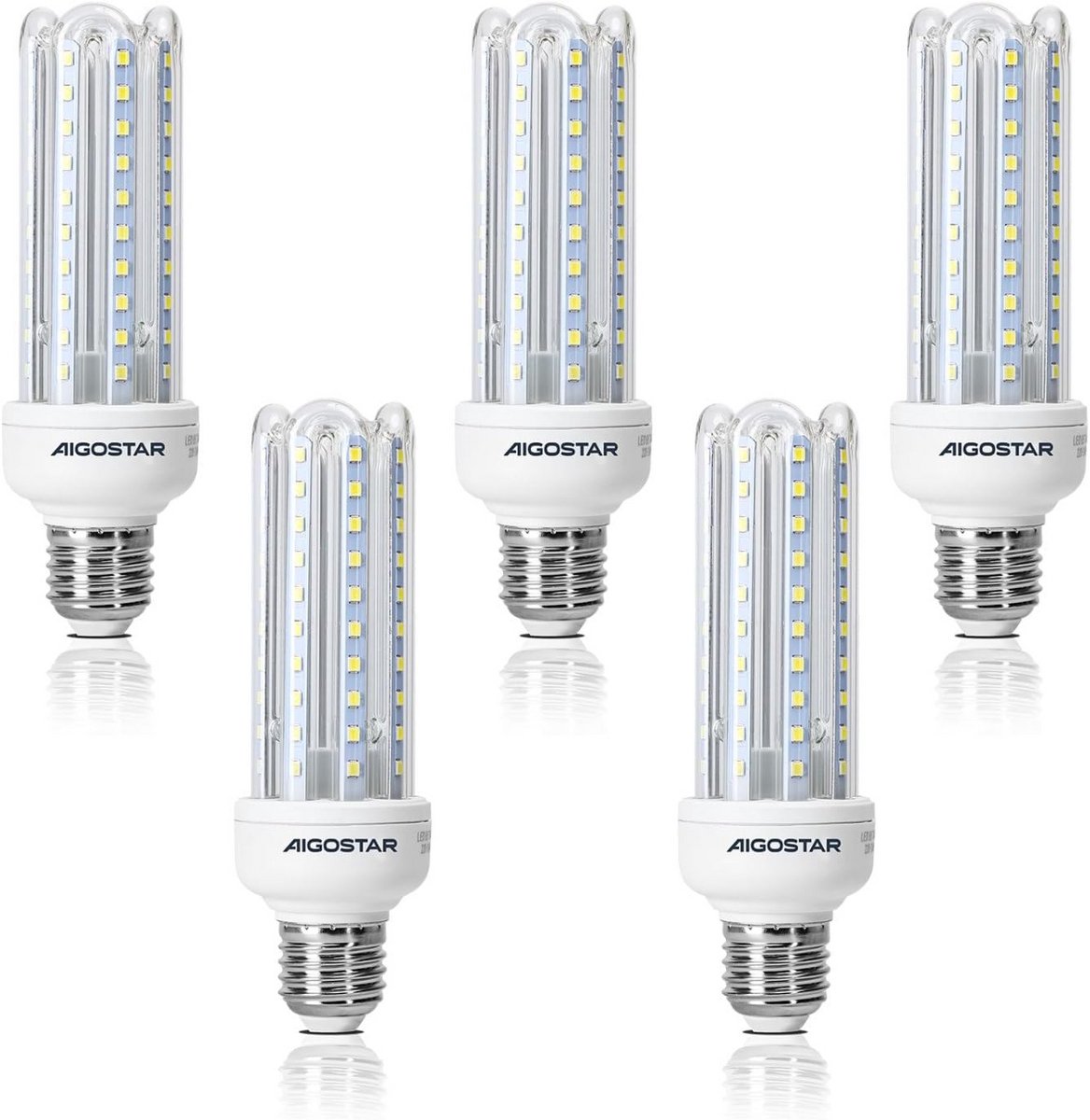 5-Pack Energiezuinige LED Lamp E27 15W Koud Wit Licht Hoge Lichtopbrengst