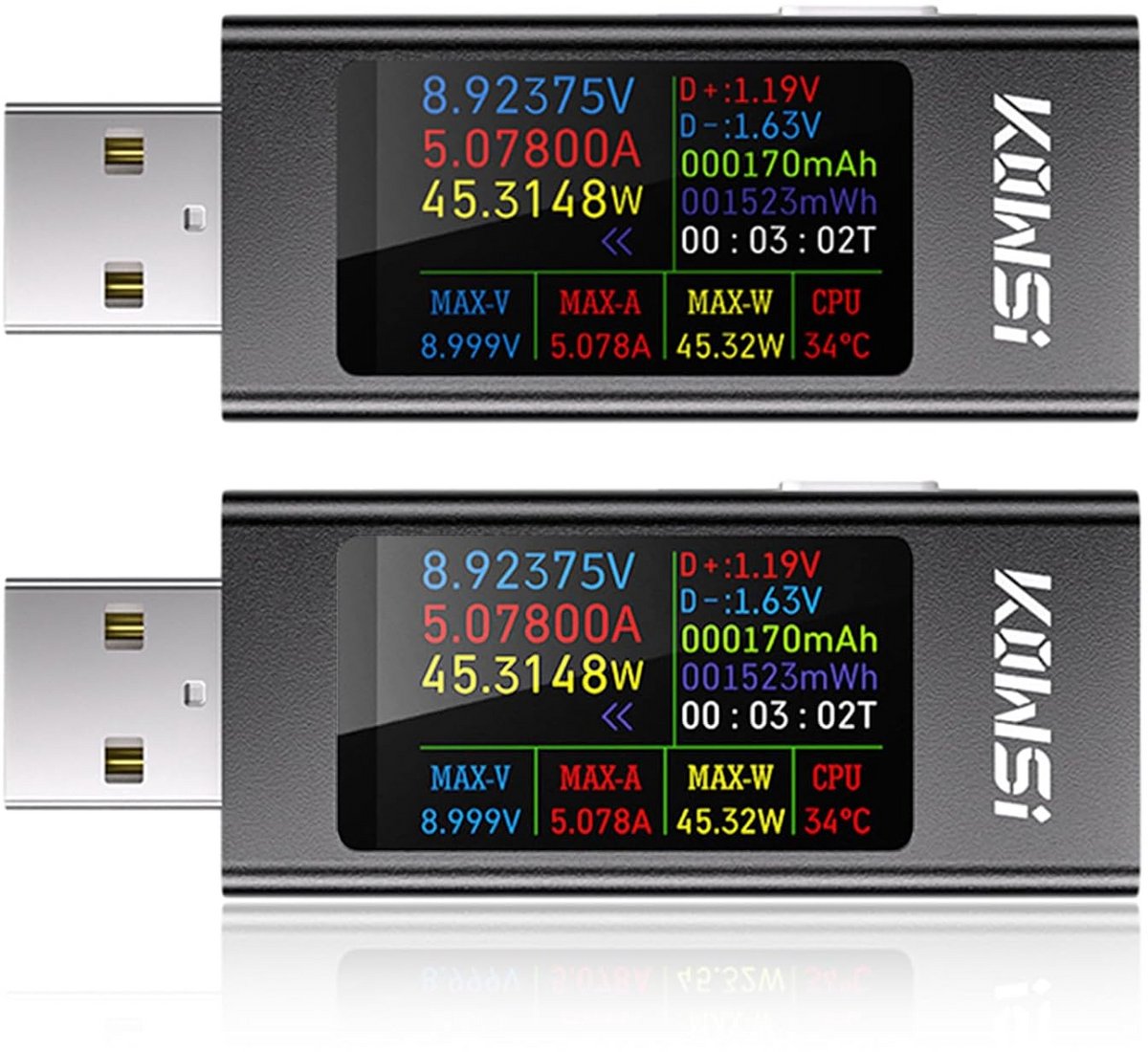USB Tester Voltage en Stroommeter 4-30V 12A Digitale Capaciteitsdetector