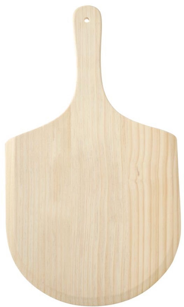 Houten pizza schep met handvat voor het serveren en bakken