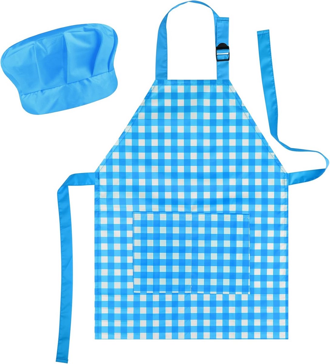Kinder Schort en Koksmuts Set met 2 Zakken voor Koken en Knutselen