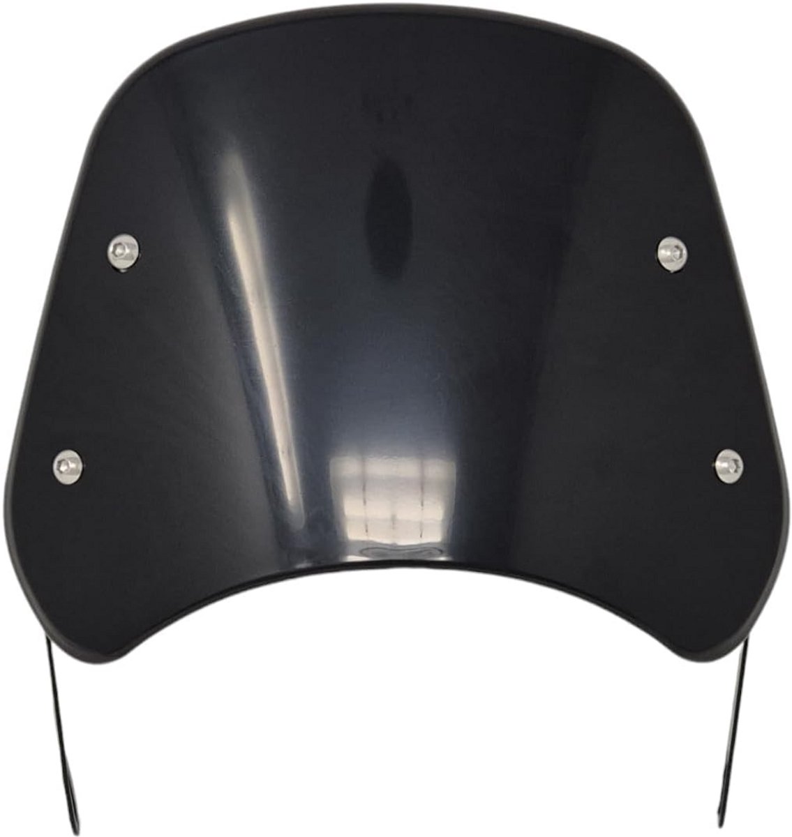 Universele Motorfiets Flyscreen Windscherm Zwart voor Ronde Koplampen 13-20cm