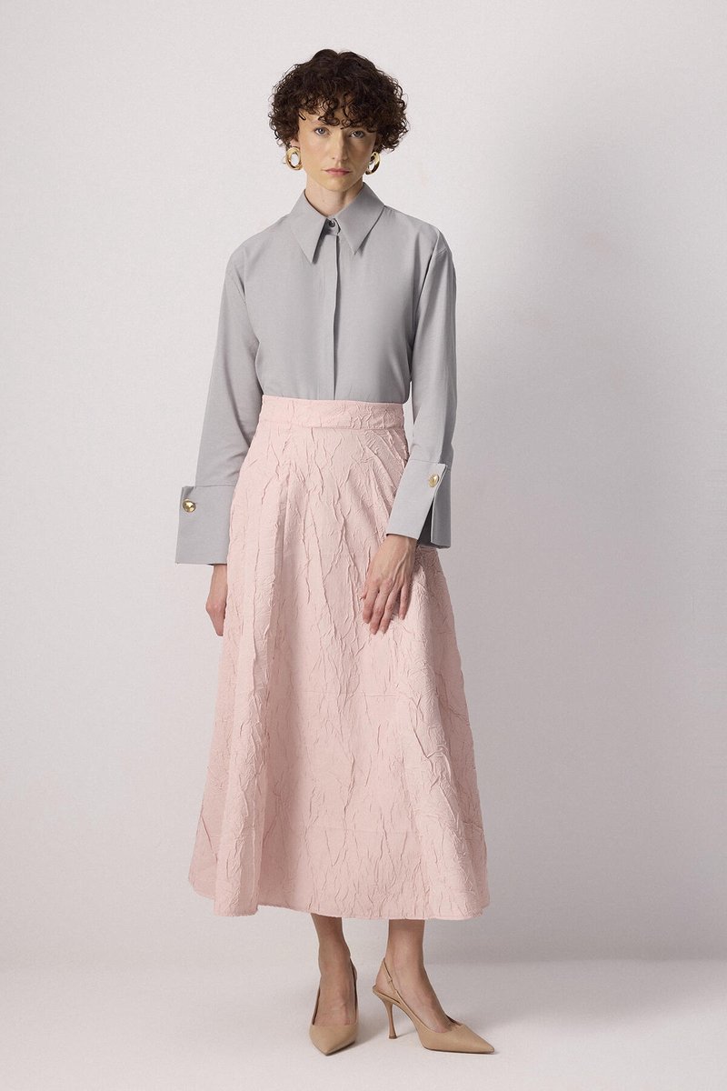 Touché Privé - Jacquard A-lijn rok - Roze - Dames