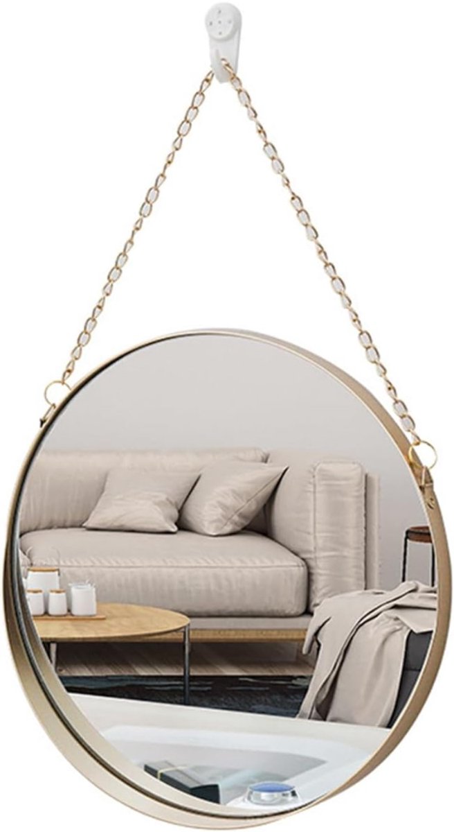MIRA®Deurspiegel Hangend - Deurspiegel - Spiegel Deurhanger -goud - 25 x 25 x 1 cm