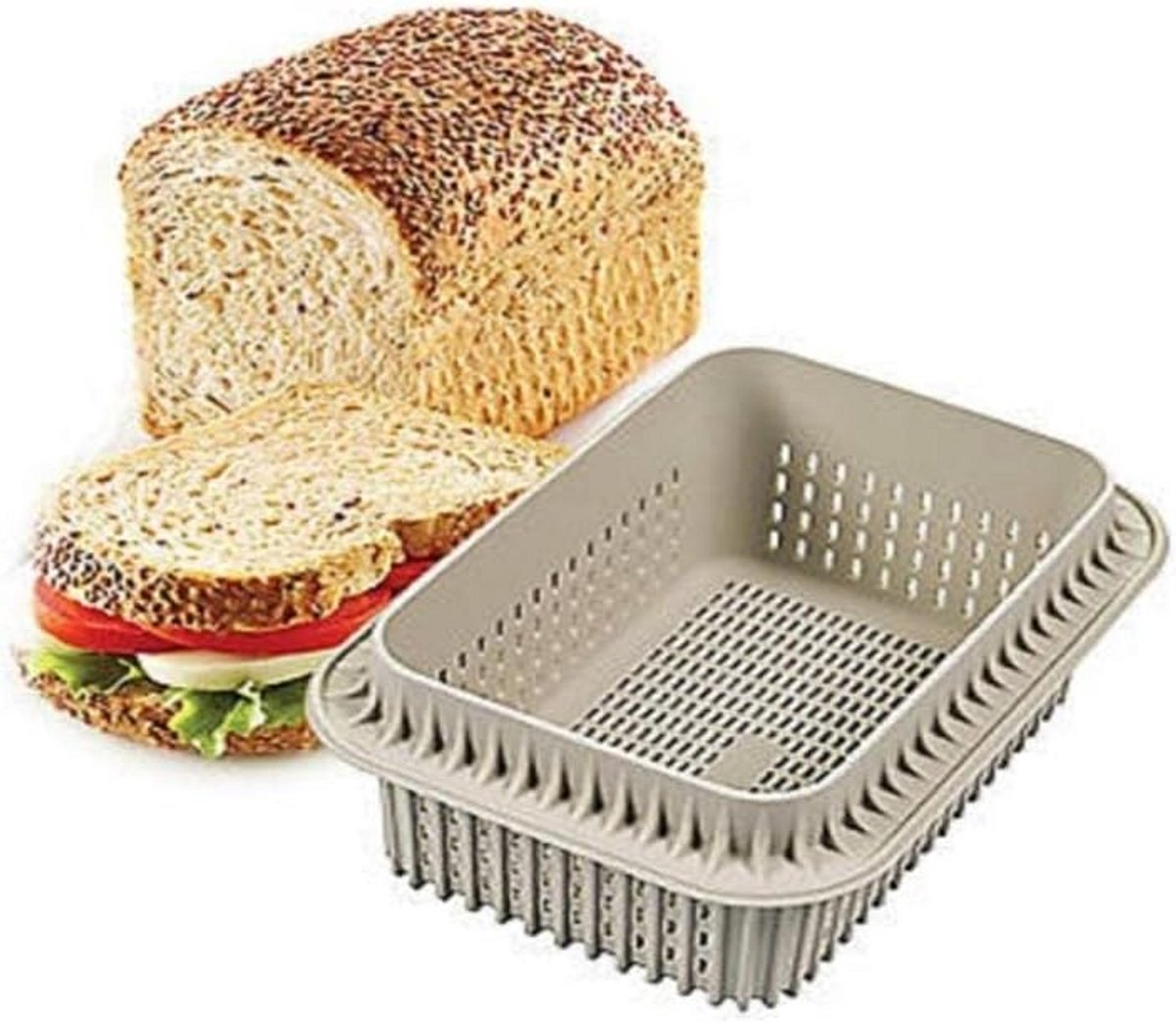 Flexibele Siliconen Vorm voor Sandwich Brood en Broodjes - Oven en Vriezer Veilig