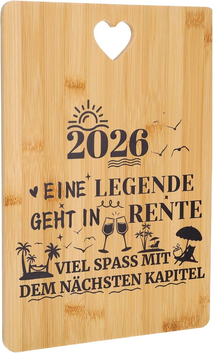 Duurzame Bamboe Snijplank als Pensioencadeau voor Dames en Heren