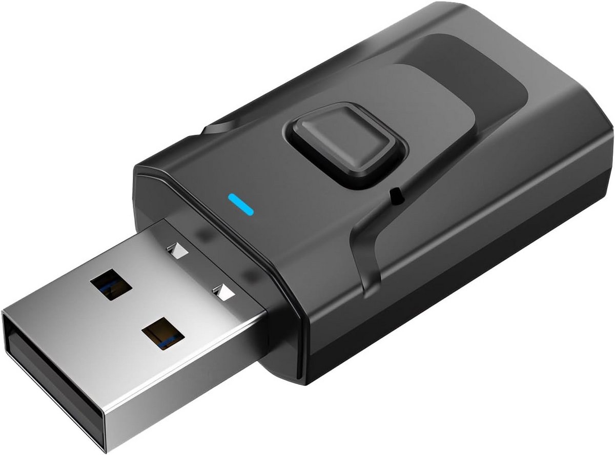 4-in-1 Bluetooth 5.4 USB Audio Adapter Zender Ontvanger met Microfoon