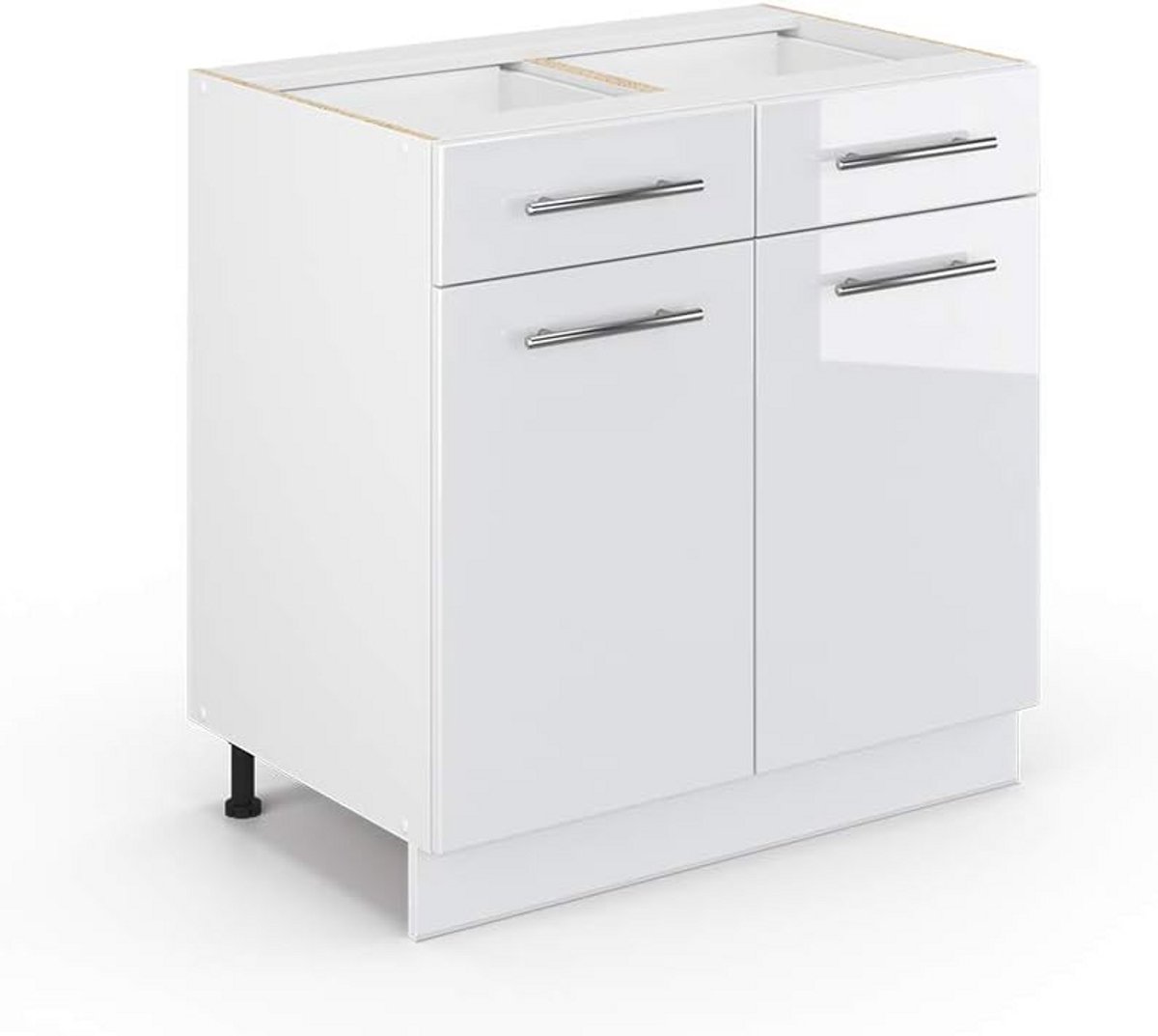 Keukenkast Ladekast 80 cm Wit Hoogglans Modulair Systeem