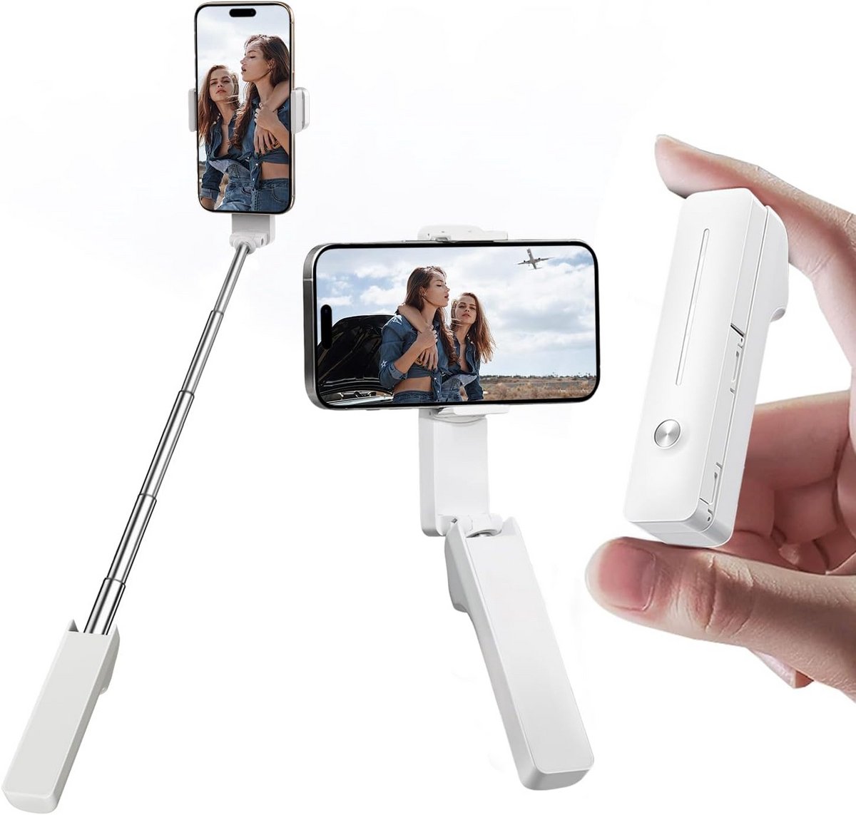 Verstelbare Selfie Stick en Statief met Bluetooth Afstandsbediening