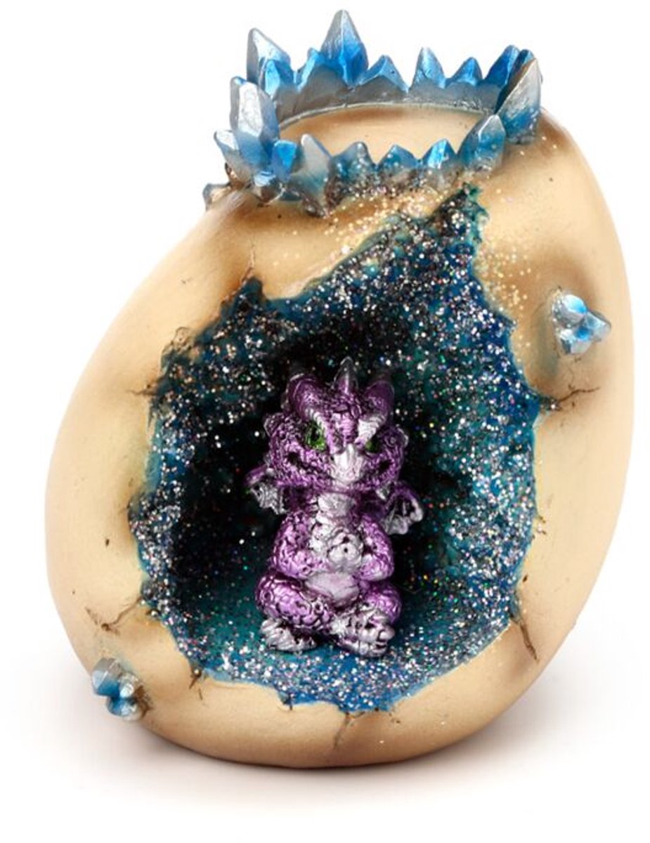 Elements Baby Draak Kristal Ei Waxinelichthouder