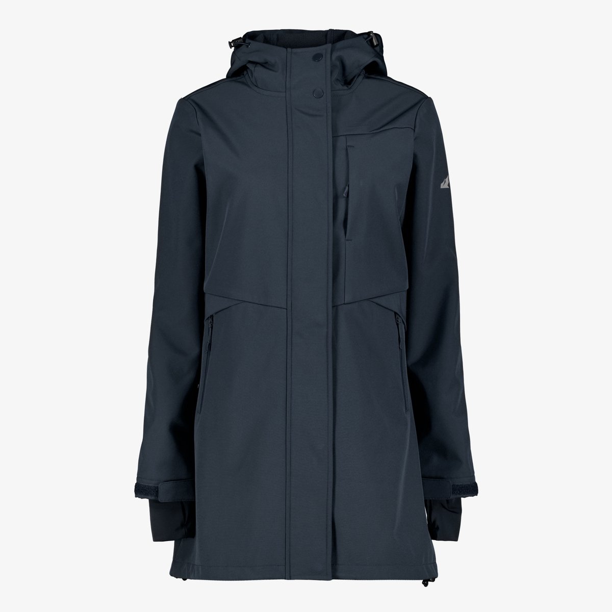 Mountain Peak dames softshell parka jas blauw - Maat M