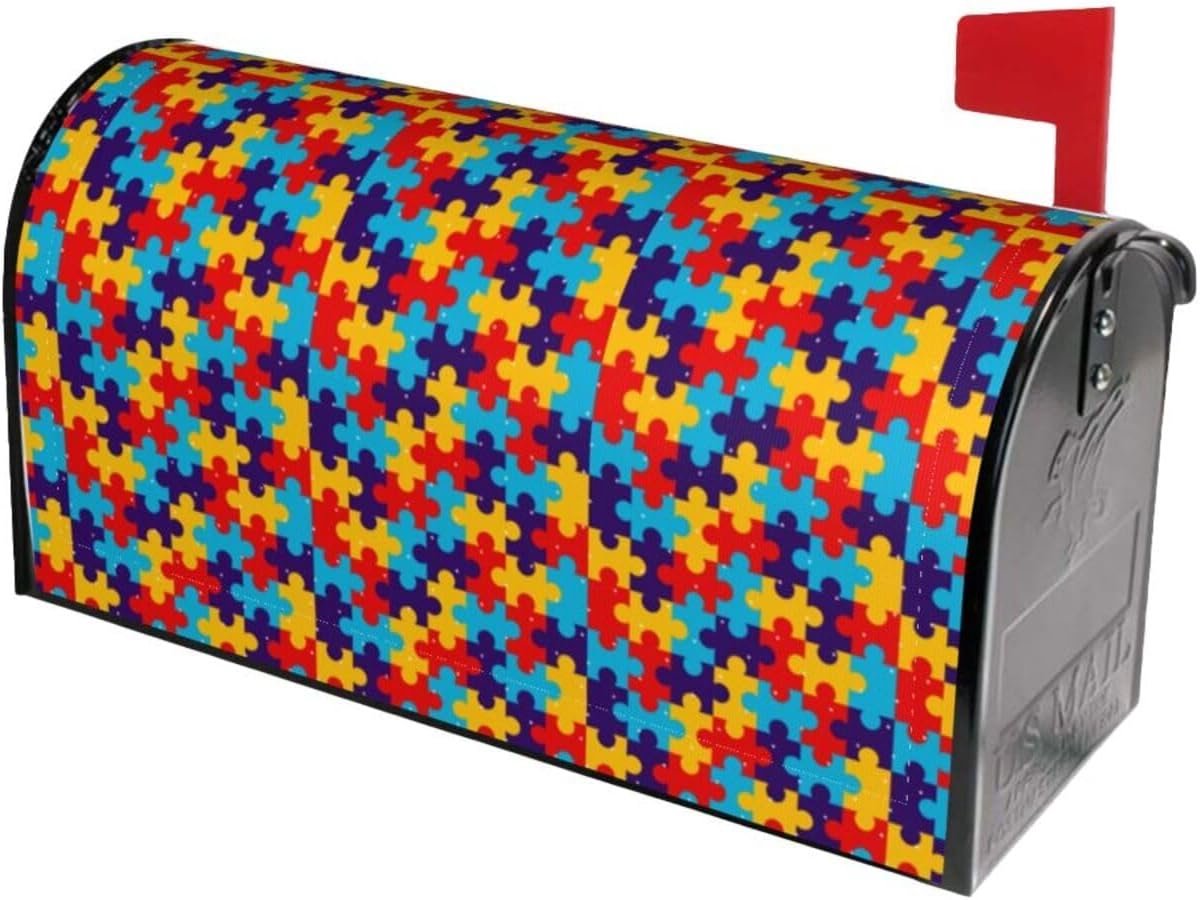 Magnetische Brievenbushoes met Puzzel- en Autismethema Decoratie